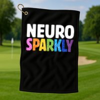 Neurodivergent Neuro Sparkly Autism Spectrum ADHD Golf Towel