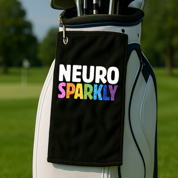 Neurodivergent Neuro Sparkly Autism Spectrum ADHD Golf Towel
