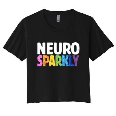 Neurodivergent Neuro Sparkly Autism Spectrum ADHD Crop Top