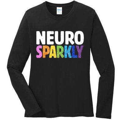Neurodivergent Neuro Sparkly Autism Spectrum ADHD Ladies Long Sleeve Shirt