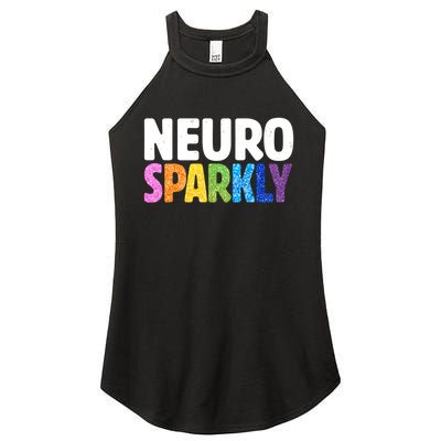 Neurodivergent Neuro Sparkly Autism Spectrum ADHD Women's Perfect Tri Rocker Tank