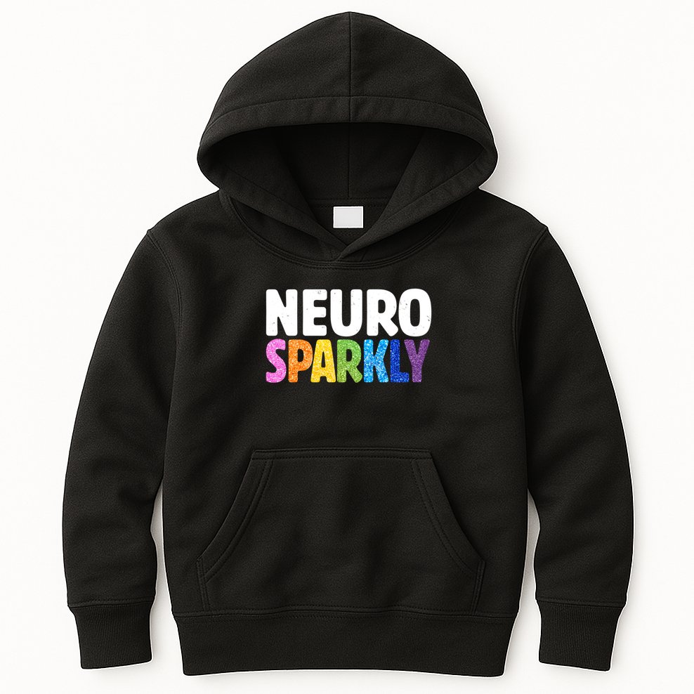 Neurodivergent Neuro Sparkly Autism Spectrum ADHD Kids Hoodie