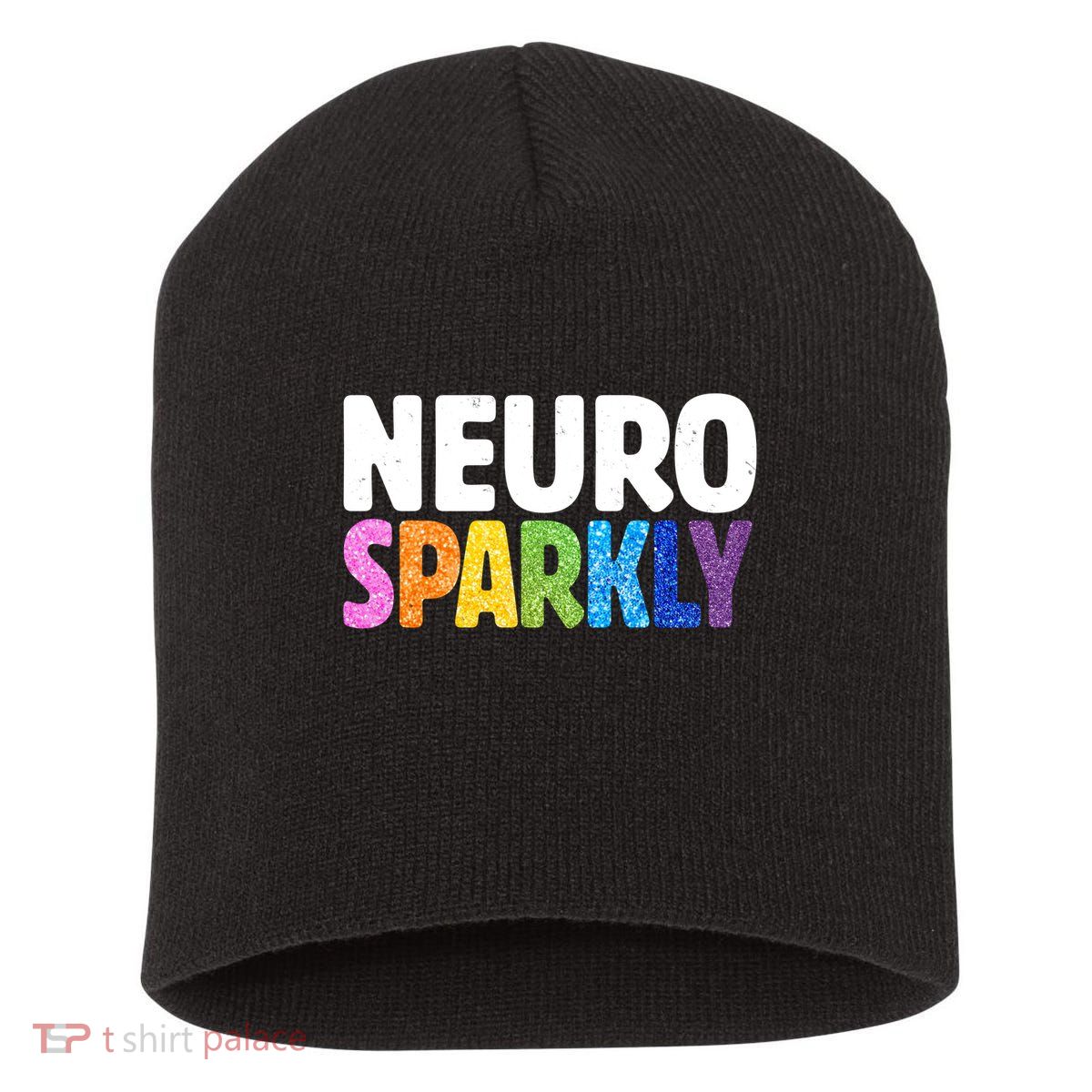 Neurodivergent Neuro Sparkly Autism Spectrum ADHD Short Acrylic Beanie
