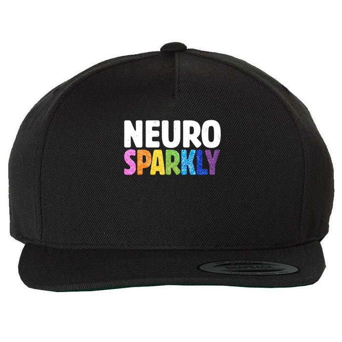 Neurodivergent Neuro Sparkly Autism Spectrum ADHD Wool Snapback Cap