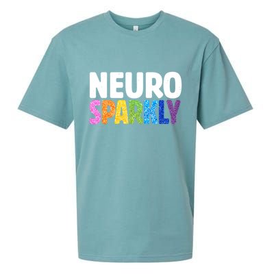 Neurodivergent Neuro Sparkly Autism Spectrum ADHD Sueded Cloud Jersey T-Shirt