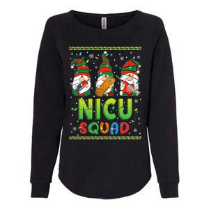 Nicu Nurse Squad Three Gnomes Christmas Gnome Nurse Xmas Funny Gift Womens California Wash Sweatshirt