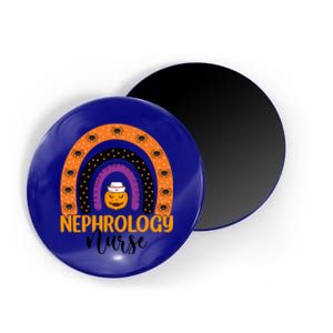 Nephrology Nurse Spooky Halloween Pumpkin Rainbow Nursing Gift Magnet