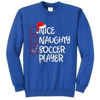 Nice Naughty Soccer Player Funny Soccer Christmas List Santa Sweatshirt