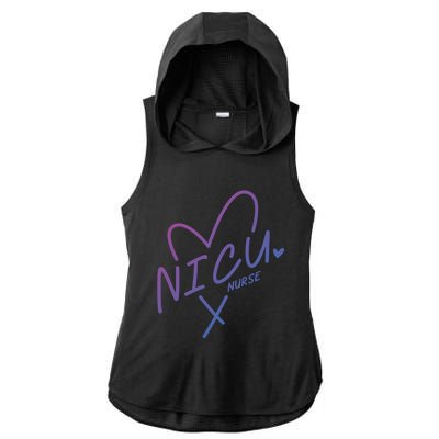 Nicu Nurse Squad Rn Life Neonatal Icu Nurses Team Gift Ladies PosiCharge Tri-Blend Wicking Draft Hoodie Tank