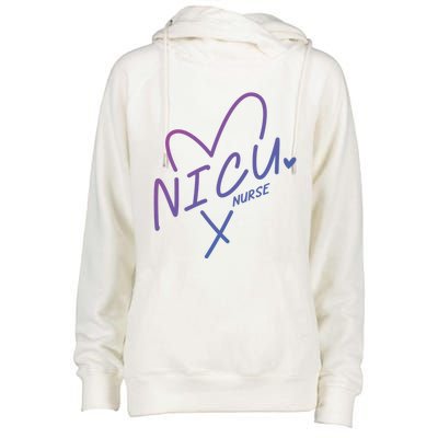 Nicu Nurse Squad Rn Life Neonatal Icu Nurses Team Gift Womens Funnel Neck Pullover Hood