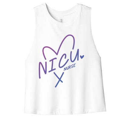 Nicu Nurse Squad Rn Life Neonatal Icu Nurses Team Gift Women's Racerback Cropped Tank