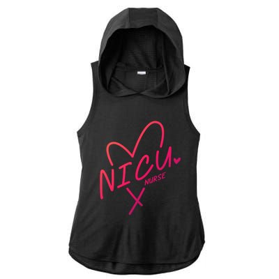 Nicu Nurse Squad Rn Life Neonatal Icu Nurses Team Gift Ladies PosiCharge Tri-Blend Wicking Draft Hoodie Tank