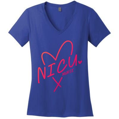 Nicu Nurse Squad Rn Life Neonatal Icu Nurses Team Gift Women's V-Neck T-Shirt