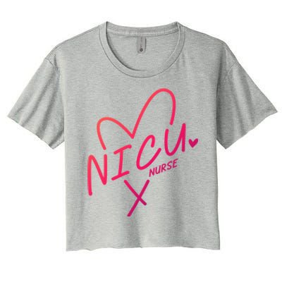 Nicu Nurse Squad Rn Life Neonatal Icu Nurses Team Gift Women's Crop Top Tee