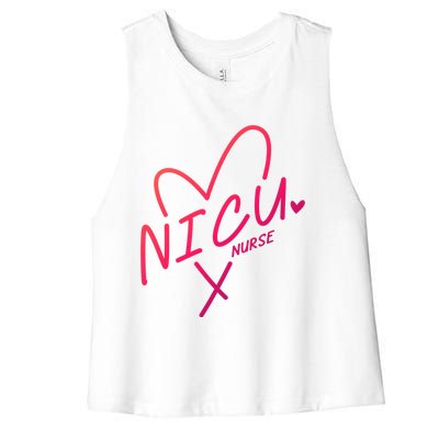 Nicu Nurse Squad Rn Life Neonatal Icu Nurses Team Gift Women's Racerback Cropped Tank