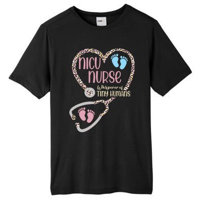 Nicu Nurse Stethoscope Leopard Pattern Gift Tall Fusion ChromaSoft Performance T-Shirt