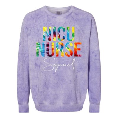 Nicu Nurse Squad Appreciation Day Tie Dye For Work Colorblast Crewneck Sweatshirt