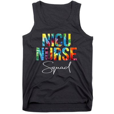 Nicu Nurse Squad Appreciation Day Tie Dye For Work Tank Top