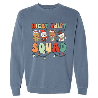 Nurse Night Shift Christmas Santa Nurse Medical Assistant Gift Garment-Dyed Sweatshirt