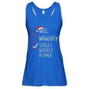 Nice Naughty Street Hockey Player Christmas List Santa Claus Gift Ladies Essential Flowy Tank