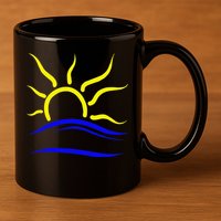 Naturist Nudist Symbol 11oz C Handle Ceramic Mug
