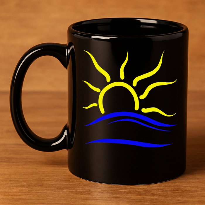 Naturist Nudist Symbol 11oz C Handle Ceramic Mug