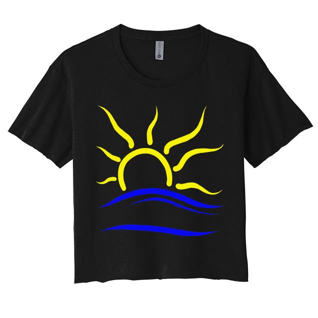 Naturist Nudist Symbol Crop Top