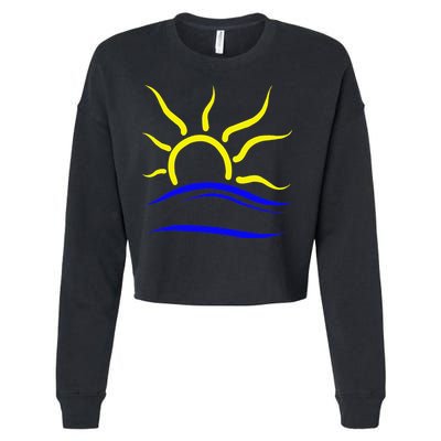 Naturist Nudist Symbol Cropped Pullover Crew