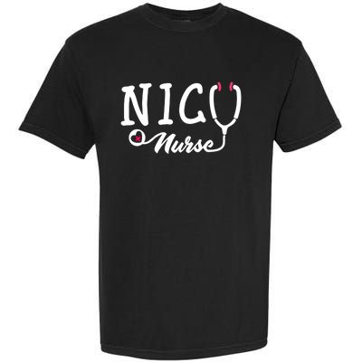 Nicu Nurse Stethoscope Nursing Gift Garment-Dyed Heavyweight T-Shirt