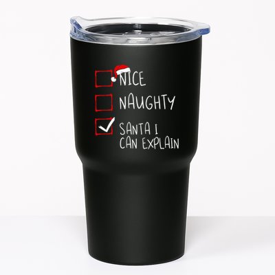 Nice Naughty Santa I Can Explain Christmas List Santa Claus Tumbler