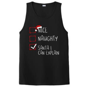 Nice Naughty Santa I Can Explain Christmas List Santa Claus PosiCharge Competitor Tank