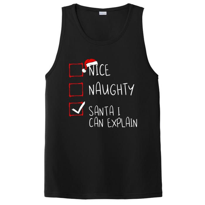 Nice Naughty Santa I Can Explain Christmas List Santa Claus PosiCharge Competitor Tank