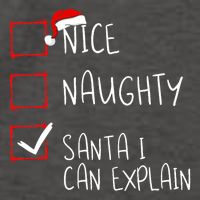 Nice Naughty Santa I Can Explain Christmas List Santa Claus Vector Backpack