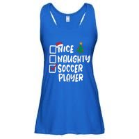 Nice Naughty Soccer Player Christmas List Santa Funny Xmas Gift Ladies Essential Flowy Tank