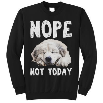 Nope Not Today Lazy Dog Funny Great Pyrenees Sweatshirt