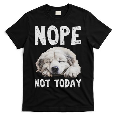 Nope Not Today Lazy Dog Funny Great Pyrenees T-Shirt