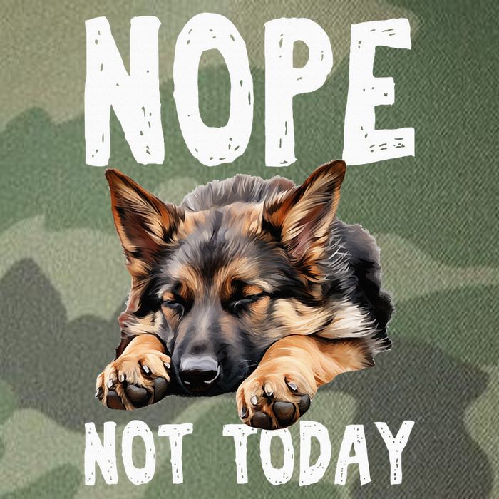Nope Not Today Lazy Dog Funny German Shepherd Legacy Tie Dye Trucker Hat