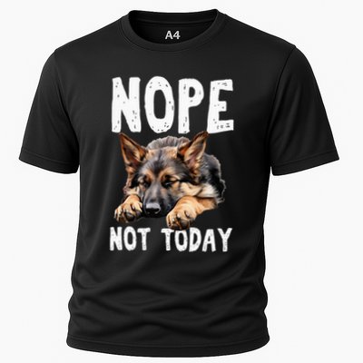 Nope Not Today Lazy Dog Funny German Shepherd Performance Shirt