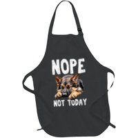Nope Not Today Lazy Dog Funny German Shepherd Apron