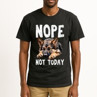 Nope Not Today Lazy Dog Funny German Shepherd Tall T-Shirt