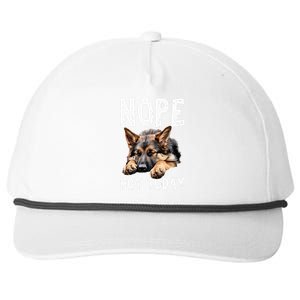 Nope Not Today Lazy Dog Funny German Shepherd Snapback Five-Panel Rope Hat