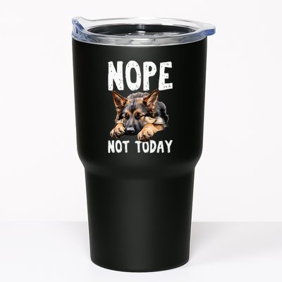 Nope Not Today Lazy Dog Funny German Shepherd Tumbler