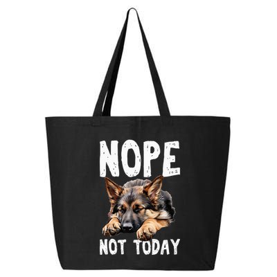 Nope Not Today Lazy Dog Funny German Shepherd 25L Jumbo Tote