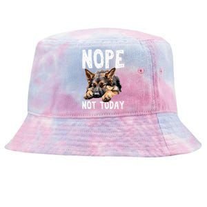 Nope Not Today Lazy Dog Funny German Shepherd Tie-Dyed Bucket Hat