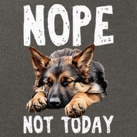 Nope Not Today Lazy Dog Funny German Shepherd Cotton Canvas Backpack