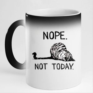 Nope Not Today Tabby Cat 11oz Black Color Changing Mug