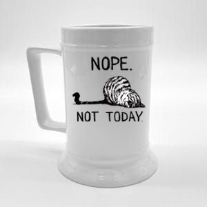 Nope Not Today Tabby Cat Beer Stein