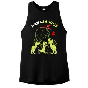 Nanasaurus Nana Tyrannosaurus Dinosaur Mother's Day Ladies PosiCharge Tri-Blend Wicking Tank