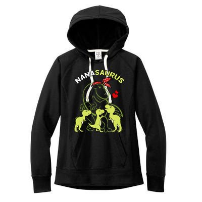 Nanasaurus Nana Tyrannosaurus Dinosaur Mother's Day Women's Fleece Hoodie