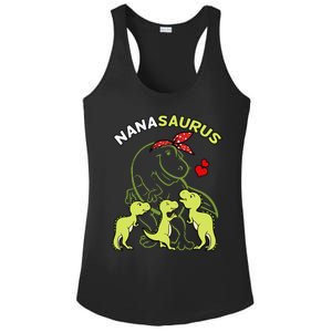 Nanasaurus Nana Tyrannosaurus Dinosaur Mother's Day Ladies PosiCharge Competitor Racerback Tank